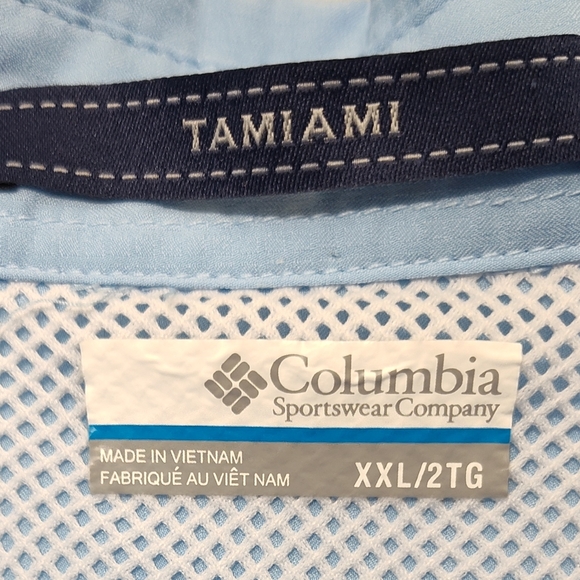 COLUMBIA Men's Tamiami Long Sleeve XXL Blue Fishing Shirt - Picture 2 of 9